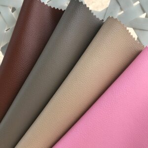 A099_Factory Manufacturer Lychee Grain Pvc Faux Leather Fabric For Sofa Car