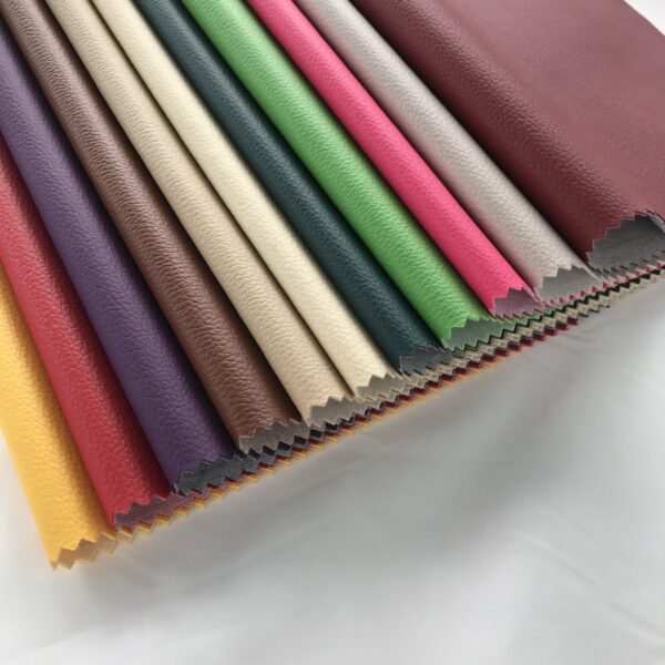 A099_Factory Manufacturer Lychee Grain Pvc Faux Leather Fabric For Sofa Car - 图片 3